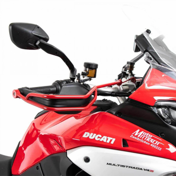 view Hepco & Becker Handlebar Guards, Red for Ducati Multistrada V4 models 2025+