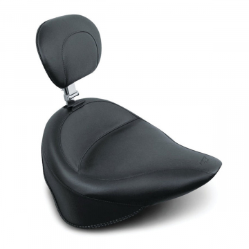 view Mustang 79124 Wide Touring Vintage Solo Seat, Backrest for Harley Softail '84-'99