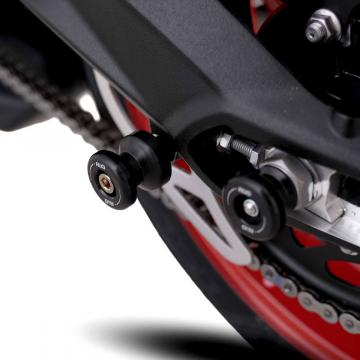 view R&G Cotton Reel Swingarm Spools, Black for BMW/Royal Enfield/Triumph/Zero models