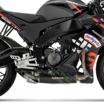 view Arrow Thunder Full Exhaust, Aluminum Dark for Aprilia RS125 2025+