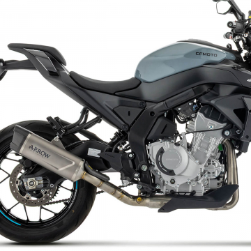 view Arrow Indy Race Evo Racing Full Exhaust, Titanium for CF Moto 675 NK/SR-R 2025+