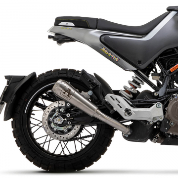 Arrow Pro-Race Slip-on Exhaust, Nichrome for Husqvarna Svartpilen/Vitpilen 401 '20-'23