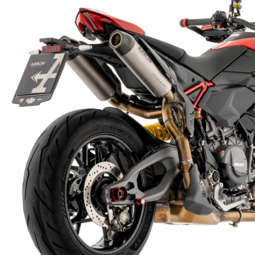view Arrow Round-Sil Racing Slip-on Exhaust, Titanium for Ducati Hypermotard V2 2026+