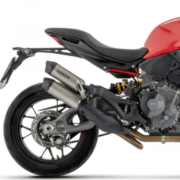 view Arrow Round-Sil Homologated Slip-on Exhausts, Titanium for Ducati Monster V2/+ 2026+