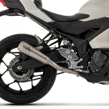 view Arrow Pro-Race Slip-on Exhaust, Stainless Steel for Yamaha YZF-R3 & MT-03 2025+