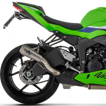 view Arrow Pro-Race Slip-on Exhaust, Titanium for Kawasaki ZX-6R 636 2024+
