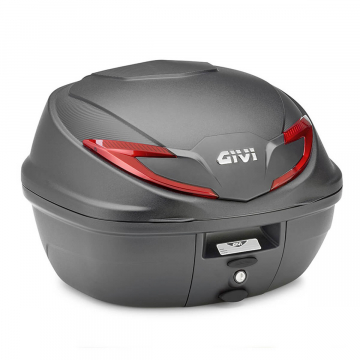 view Givi B39N Monolock Top Case Black with Red Reflectors, 39 Liter