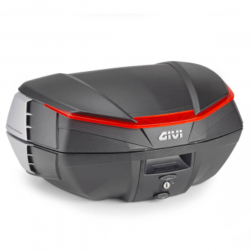 view Givi V49N Air Top Case Black with Red Reflector, 49 Liter