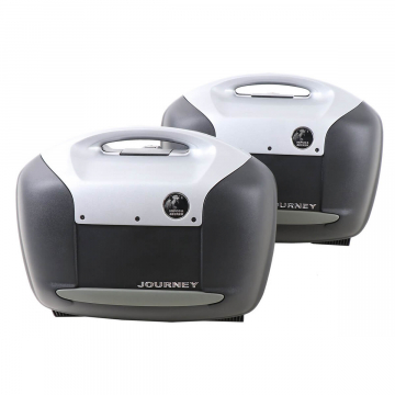 Hepco & Becker Journey 42 Liter Side Case Set, Black/Silver