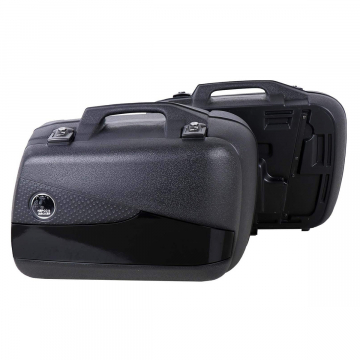 Hepco & Becker Junior Flash Sidecase Set Black 30 Liter Left & 40 Liter Right