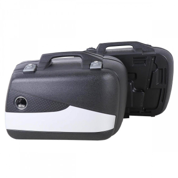Hepco & Becker Junior Flash Sidecase Set Silver 30 Liter Left & 40 Liter Right