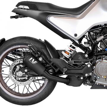 view LeoVince LV-10 Full Black Slip-on Exhaust for Husqvarna Vitpilen/Svartpilen 401 '20-'23