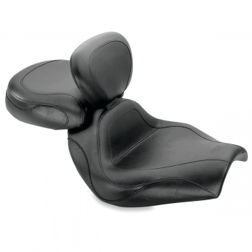 view Mustang Sport Touring Vintage Seat with Driver Backrest for Honda VTX 1800C '02-'08