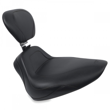 view Mustang 79278 Sport Touring Solo Seat w/ Backrest for Harley Softail '00-'06