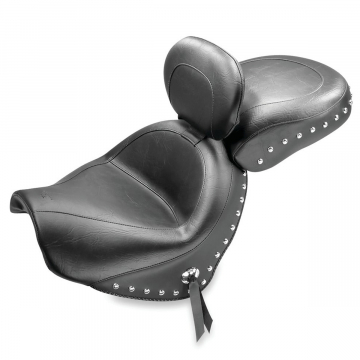 Mustang Standard Touring Seat with Backrest, Studs for Suzuki Boulevard C50 '09-'25