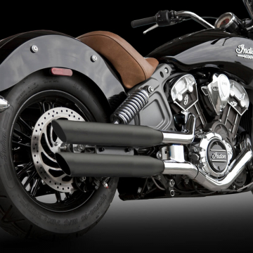 view RC Components RCX 3.0", Slash Cut Black Exhaust for Indian Scout