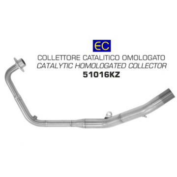 view Arrow 51016KZ Catalytic Homologated Collector for Honda CB125R (2018-2020)
