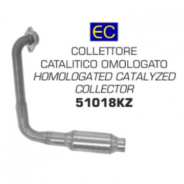 view Arrow 51018KZ Homologated Collector with Catalyst for Yamaha YZF-R125 (2019-)