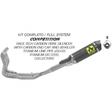 view Arrow 71204MKZ Competition Full Exhaust for BMW S1000RR (2019-)