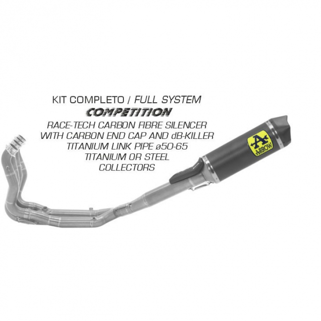 Arrow 71205MKZ Competition Full Exhaust Titanium for BMW S1000RR 