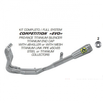 view Arrow 71207CP Competition Evo Full Exhaust, Titanium for BMW S1000RR (2019-)