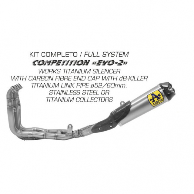 Arrow 71211CKZ Competition EVO-2 Full Titanium Exhaust for