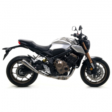 view Arrow 71217PR Pro-Race Slip-on Exhaust, Titanium for Honda CB650R/CBR650R '19-'23