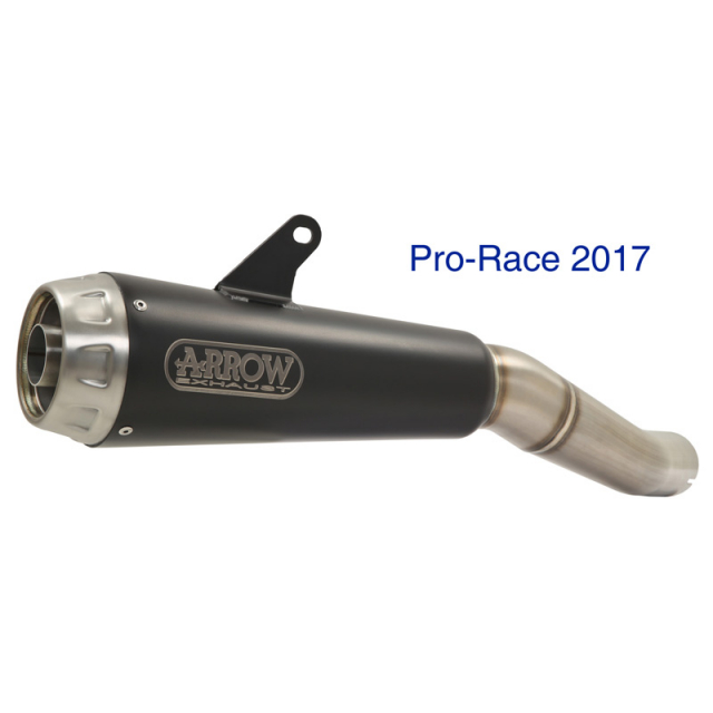 Arrow Street Pro-Race Nichrom Dark Silencer、ECE同化 | 71916PRNR ARROW pro-race dark nichrome slip-on racing exhaust and collector