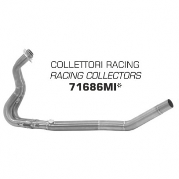 view Arrow 71686MI Racing Exhaust Collector for Kawasaki Z400 (2019-)