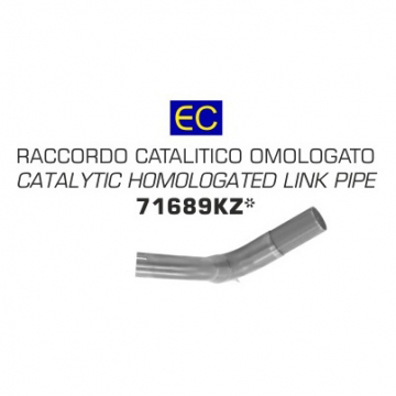 view Arrow 71689KZ Catalytic Homologated Link Pipe for Benelli TRK 502 (2017-)