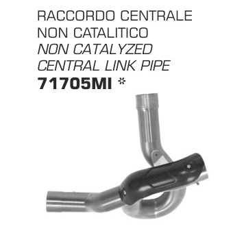 Arrow 71705MI Non Catalized Mid-Pipe for Ducati Multistrada 1260 (2018-)