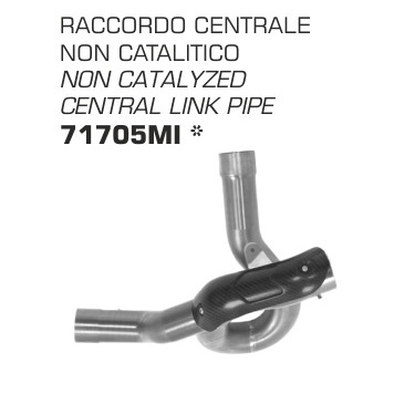 view Arrow 71705MI Non Catalized Mid-Pipe for Ducati Multistrada 1260 (2018-)