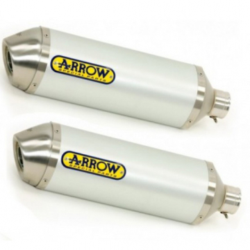 view Arrow 71755AO Street Thunder Exhausts, Aluminum for Kawasaki Z1000 (2017-)