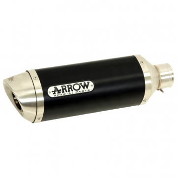 view Arrow 71900AON Thunder Slip-on Exhaust Aluminum Dark with Steel Cap Yamaha Niken '18-'20