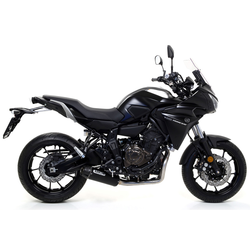 Arrow 71843JRN Jet Race Exhaust, Nichrome Dark Yamaha FZ07 '14'20