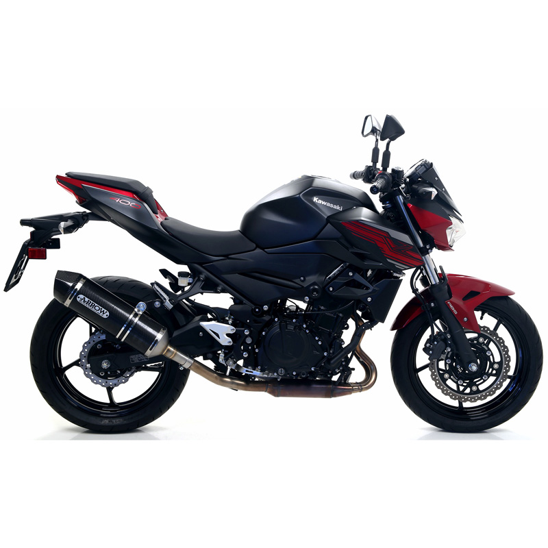 Arrow 71874MK RaceTech Slipon Exhaust, Carbon Fiber for Kawasaki Z400
