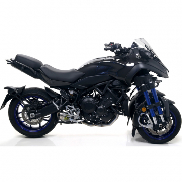 view Arrow 71900AK Thunder Slip-on Exhaust Aluminum with Carbon Cap Yamaha Niken '18-'20