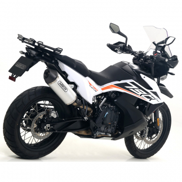 view Arrow 71904AK Race-Tech Slip-on Exhaust, Aluminum for KTM 790/890 Adventure / R '19-