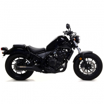 view Arrow 74504RB Rebel Slip-on Exhaust, Nichrome Dark for Honda CMX500 Rebel (2017-)
