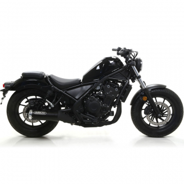 view Arrow 74504RBA Rebel Slip-on Exhaust, Nichrome Dark for Honda CMX500 Rebel (2020-)