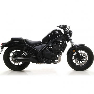 view Arrow 74504RBN Rebel Slip-on Exhaust, Nichrome Dark for Honda CMX500 Rebel (2020-)
