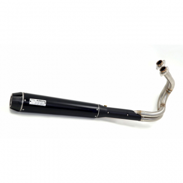 view Arrow 74505RB Rebel Exhaust, Nichrome Dark for Kawasaki Vulcan S 650 '17-'20