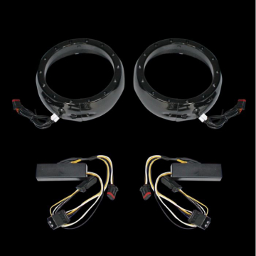 view Custom Dynamics CDTB-45TR-3 4.5" Passing Lamp Trim Rings for Harley Touring & Softails