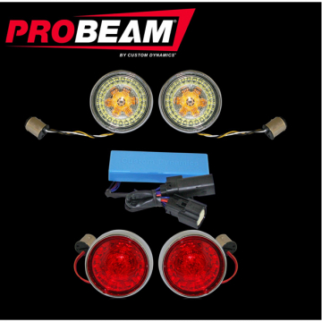 view Custom Dynamics PB-HD-BB Bullet Bezel TSSM Turn Signal Insert Kit Harley models
