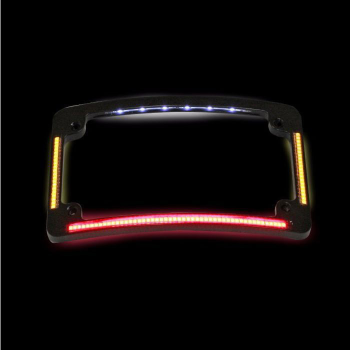 Custom Dynamics TF05BCM4 Radius Quad License Plate Frame for Harley