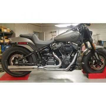 view D&D 634Z-32B 2:1 Fat Cat Straight Back Exhaust for Harley Softail M8 (2018-)