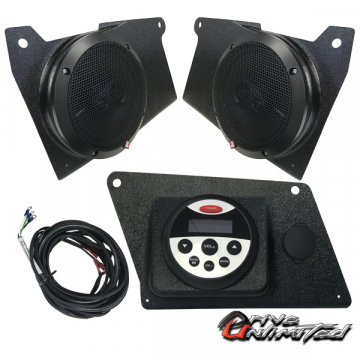 view Drive Unlimited Bezel AM/FM Tuner 2 Rockford Speaker Stereo for Polaris Ranger XP1000