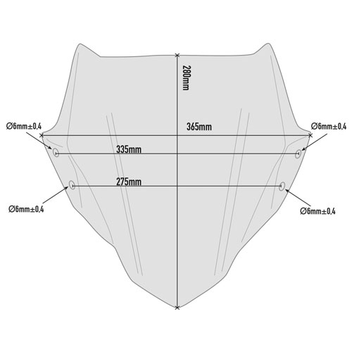 Givi A5125 Windscreen and Fitting Kit for BMW G310R (2017