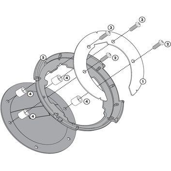 Givi BF10 Easylock Tank Ring for Suzuki DL650 / DL1000 V-Strom up to 2011