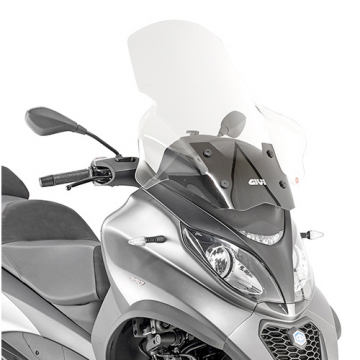 Givi D5613ST Specific Windshield, Clear for Piaggio MP3 350–500 Sport/Business (2018-)